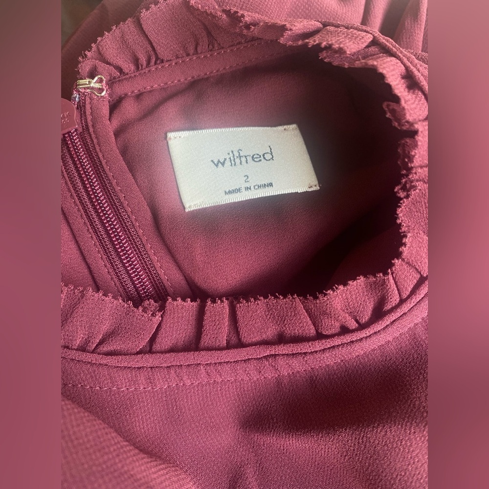New Aritzia Wilfred Parlour Chiffon fit-and-flare maxi dress - Picture 14 of 15